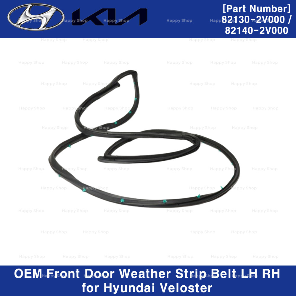821302V000 OEM Front Door Weatherstrip Rubber Belt LH RH 2p for Hyundai Veloster