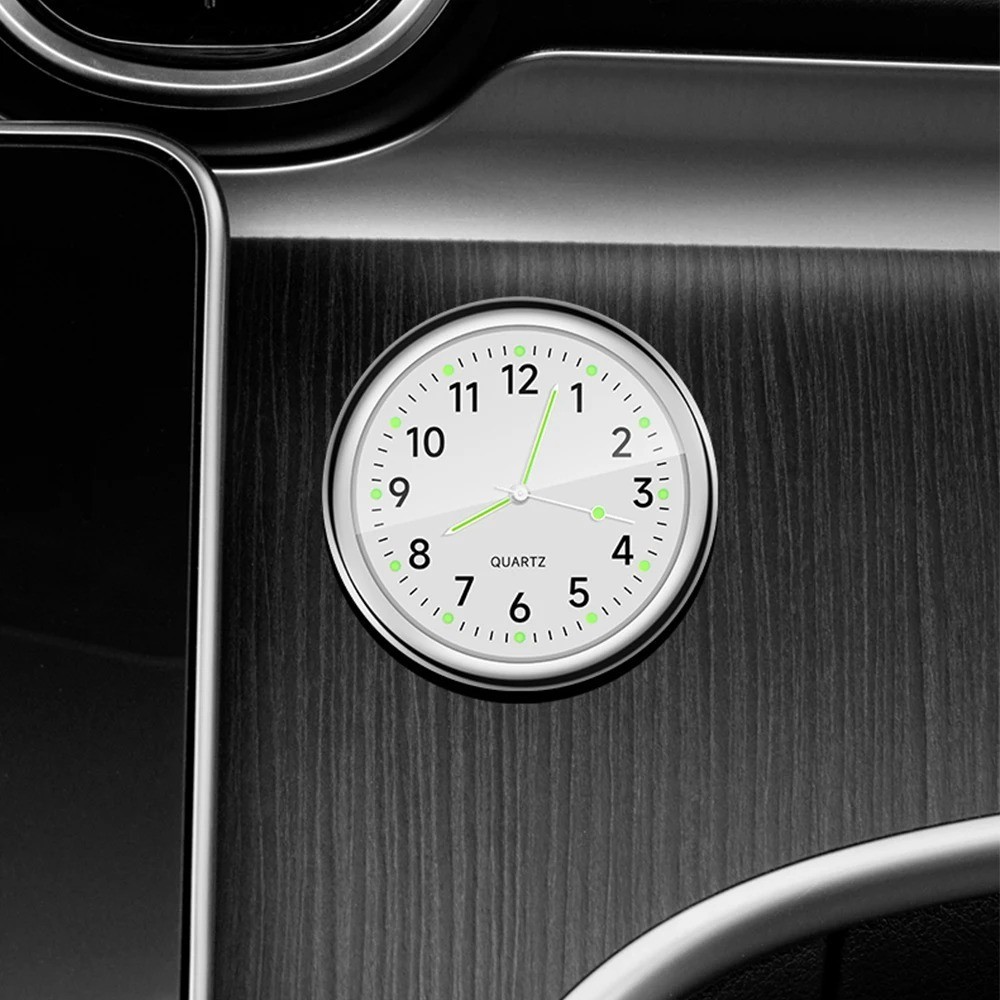 Luminous Mini Car Dashboard Clock Stick-On Watch Accessories For Car Boat Trucks
