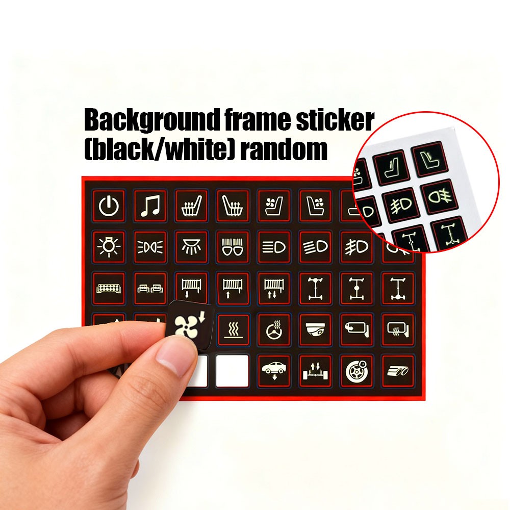 Car Door Window Switch Luminous Button Sticker Sticker Night Safety Decal Decor