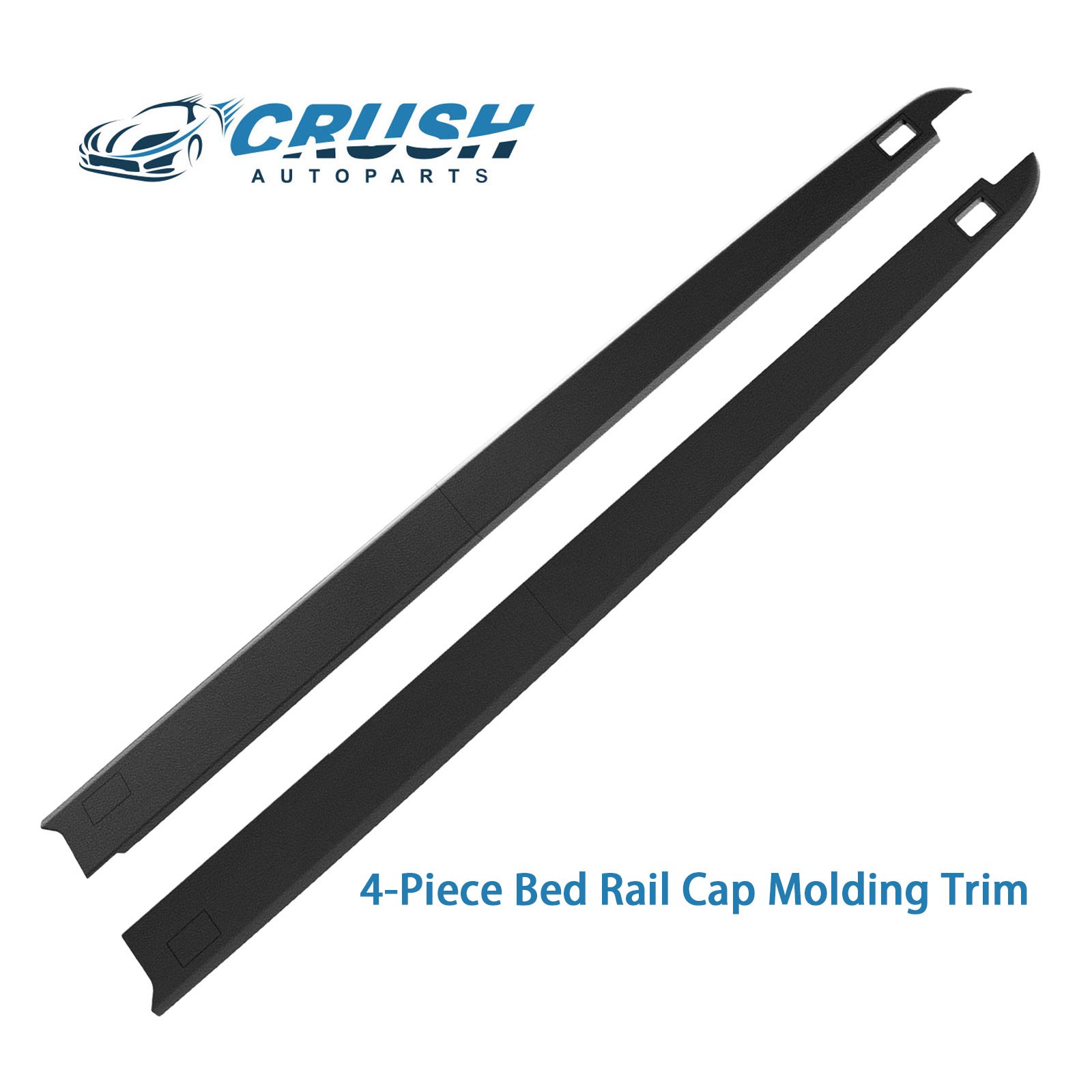 For 2009-2022 Ram 1500 Crew Cab 5‘7‘’ Bed Rail Tailgate Cap Molding Trim Set