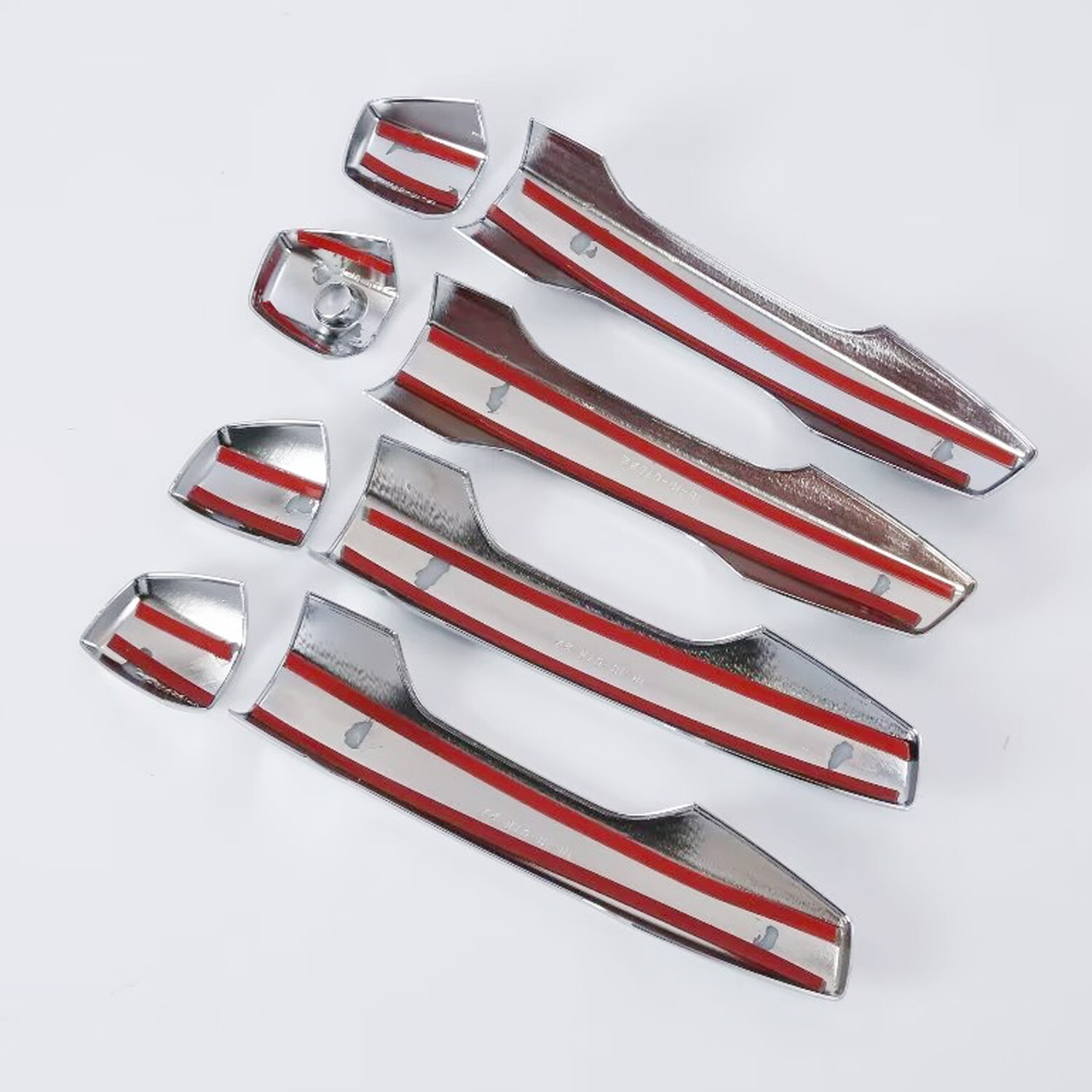 For Mitsubishi Outlander 2022-2023 LHD Chrome Side Door Handle Cover Trim 8pcs