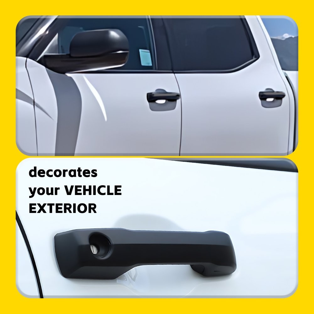 For 2022-23 2024 Toyota Tundra Left Right Outside Door Handle Covers Matte Black