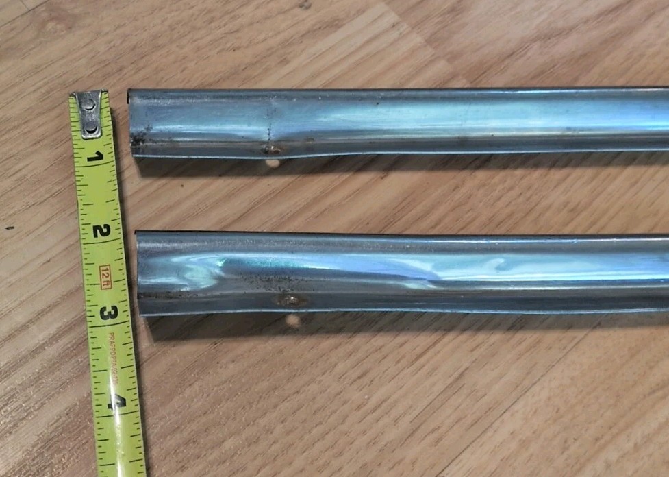 Pair Of Fiat 124 Spider Interior Chrome Trim Pieces Pre-1978 See Description