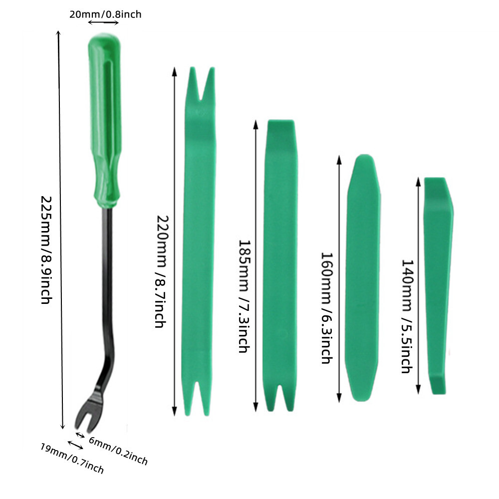 5PCS/SET Trim Removal Tool Pry Tool Kit Car Door Panel Clip Fastener Remover