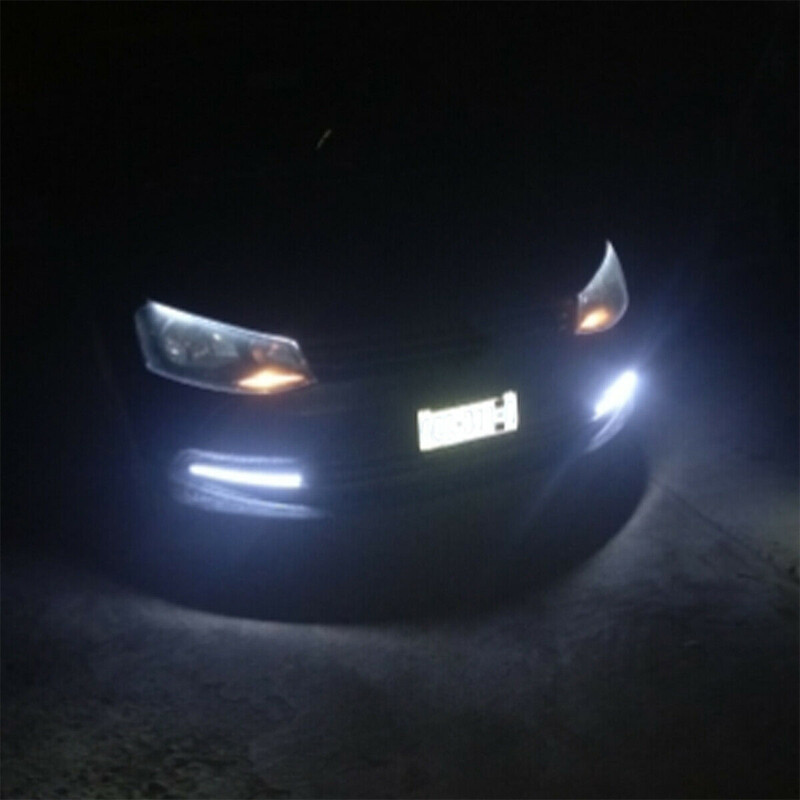 1Pair 12V 10-LED Daytime Running Light DRL Auto Fog Day Driving Lamp Lights Trim