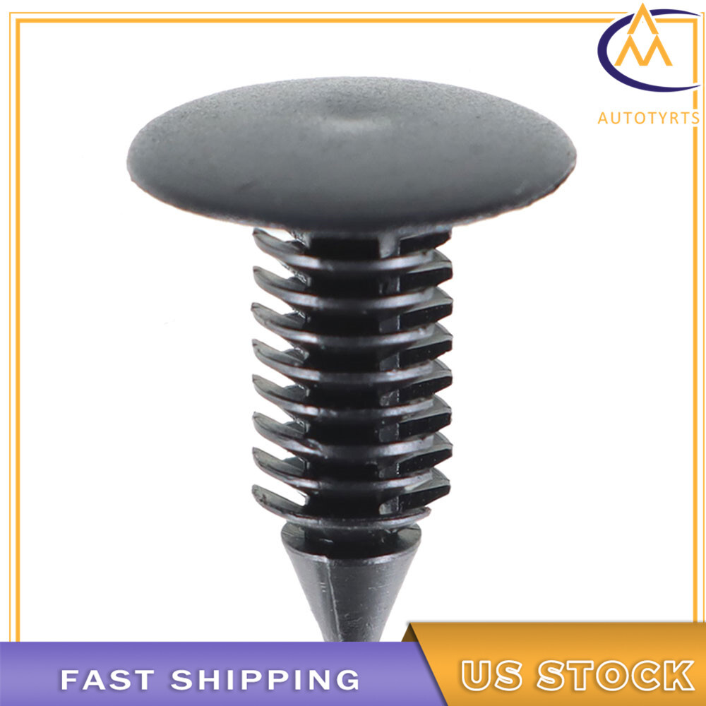 100 Pcs Black Nylon Xmas Tree Barbed Type Clips Retainers Qty 100 Plastic
