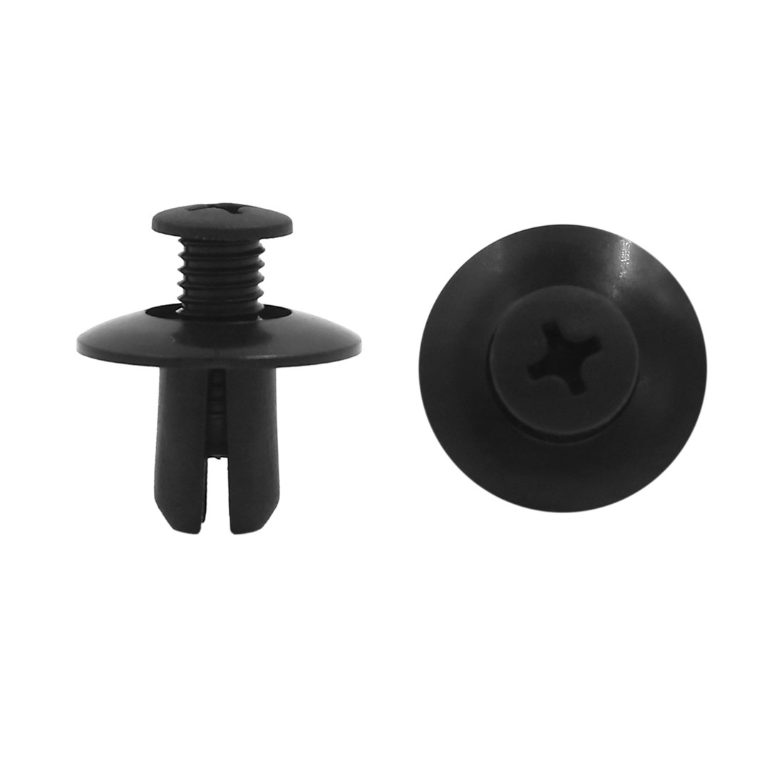30Pcs Plastic Rivets Interior Fastener Expansion Screws Clips Black 8mm