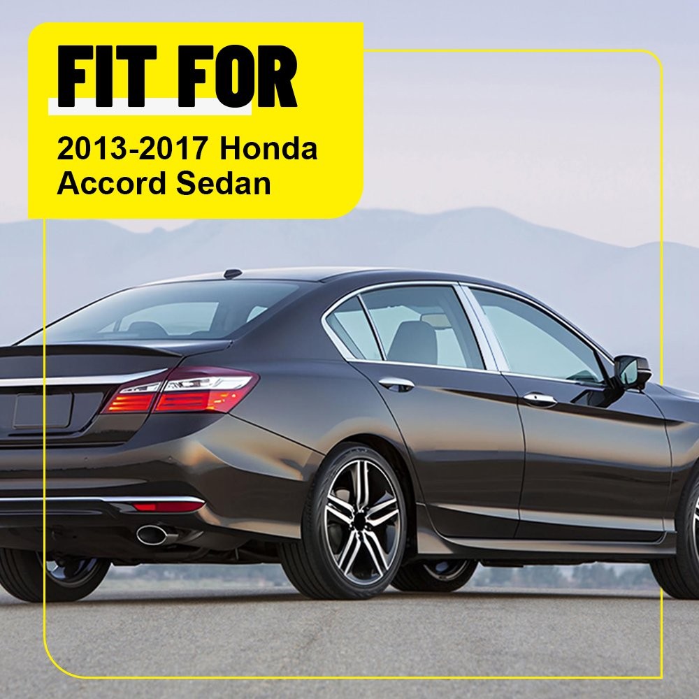 Chrome Pillar Posts For Honda Accord 2013-17 Cover Door Trim Window Decal 6-60x