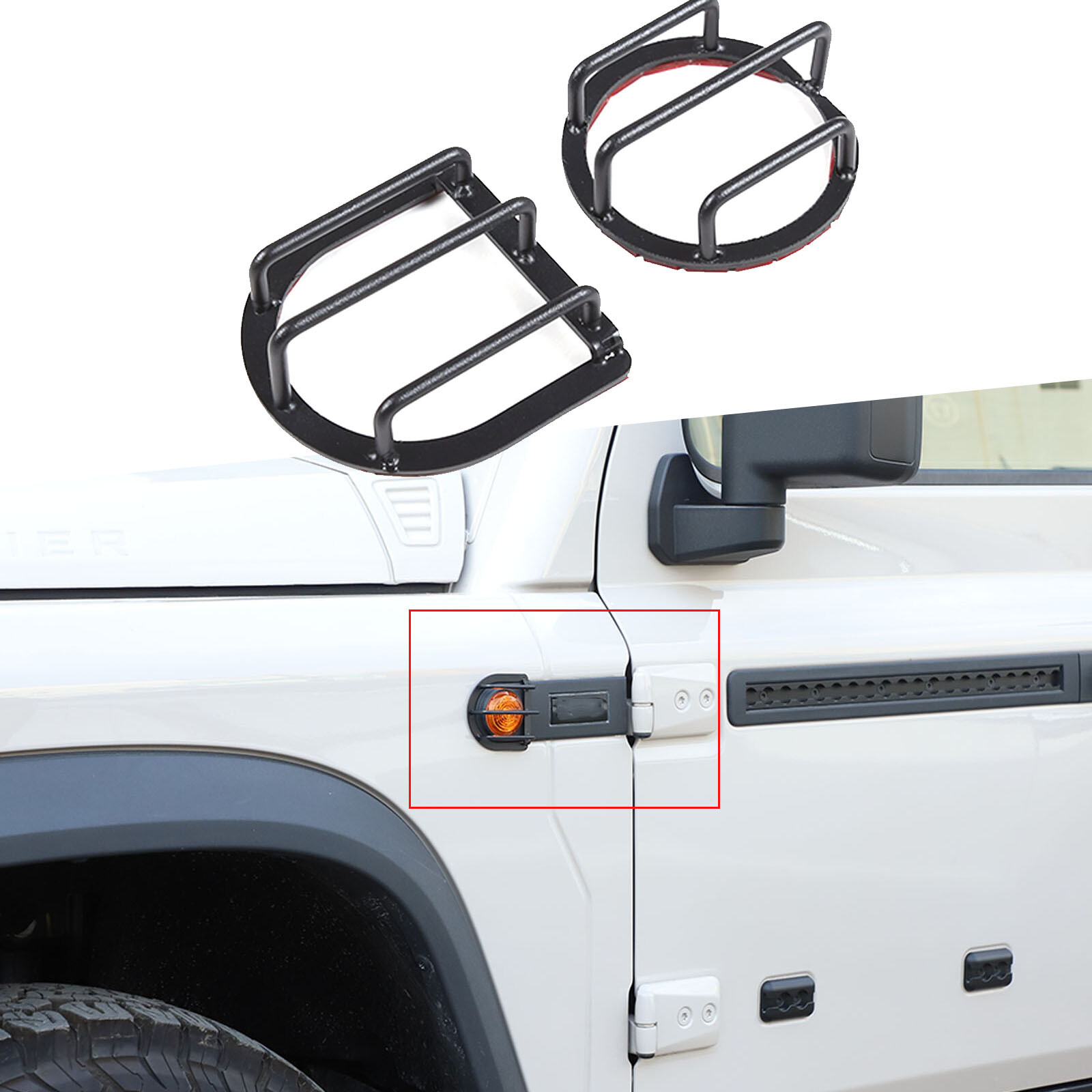 Steel Turn Side Signal Light Protect Guards Cover For Ineos Grenadier 2024-2025