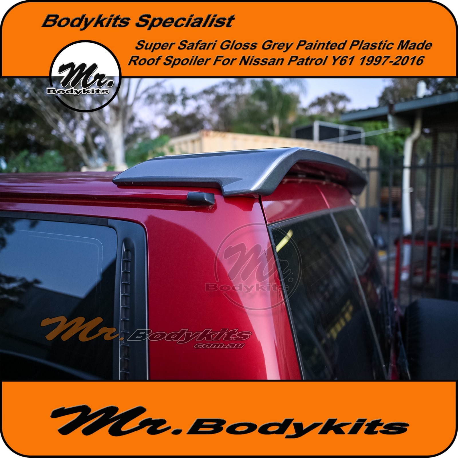 Super Safari Roof Spoiler For Nissan Patrol GU Y61 1997-2016 | Gloss Grey