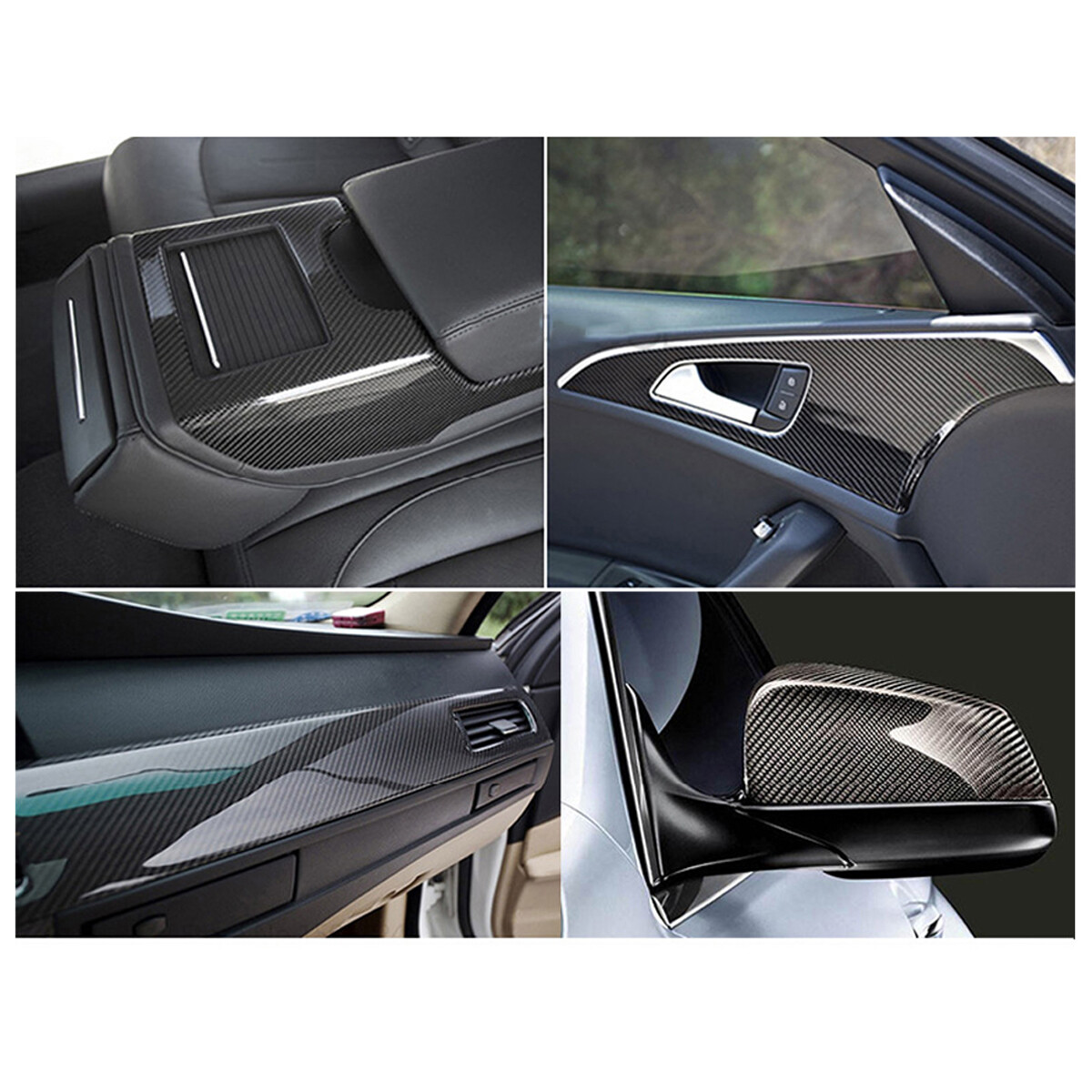 30*152cm Auto Accessorie 7D Carbon Fibre Sticker Car Interior Color Turn Sticker