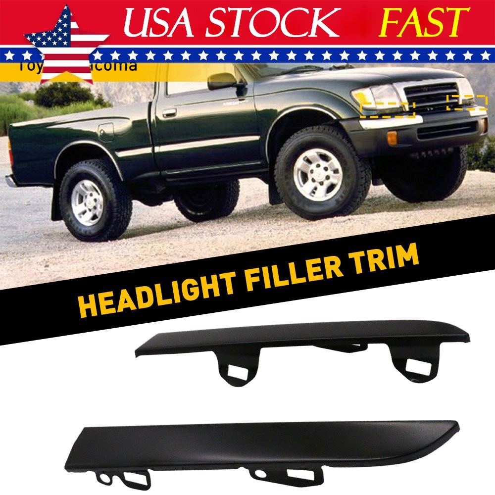 L&R For Toyota Tacoma 2001-2004 Front Bumper Grille Headlight Filler Trim Panels