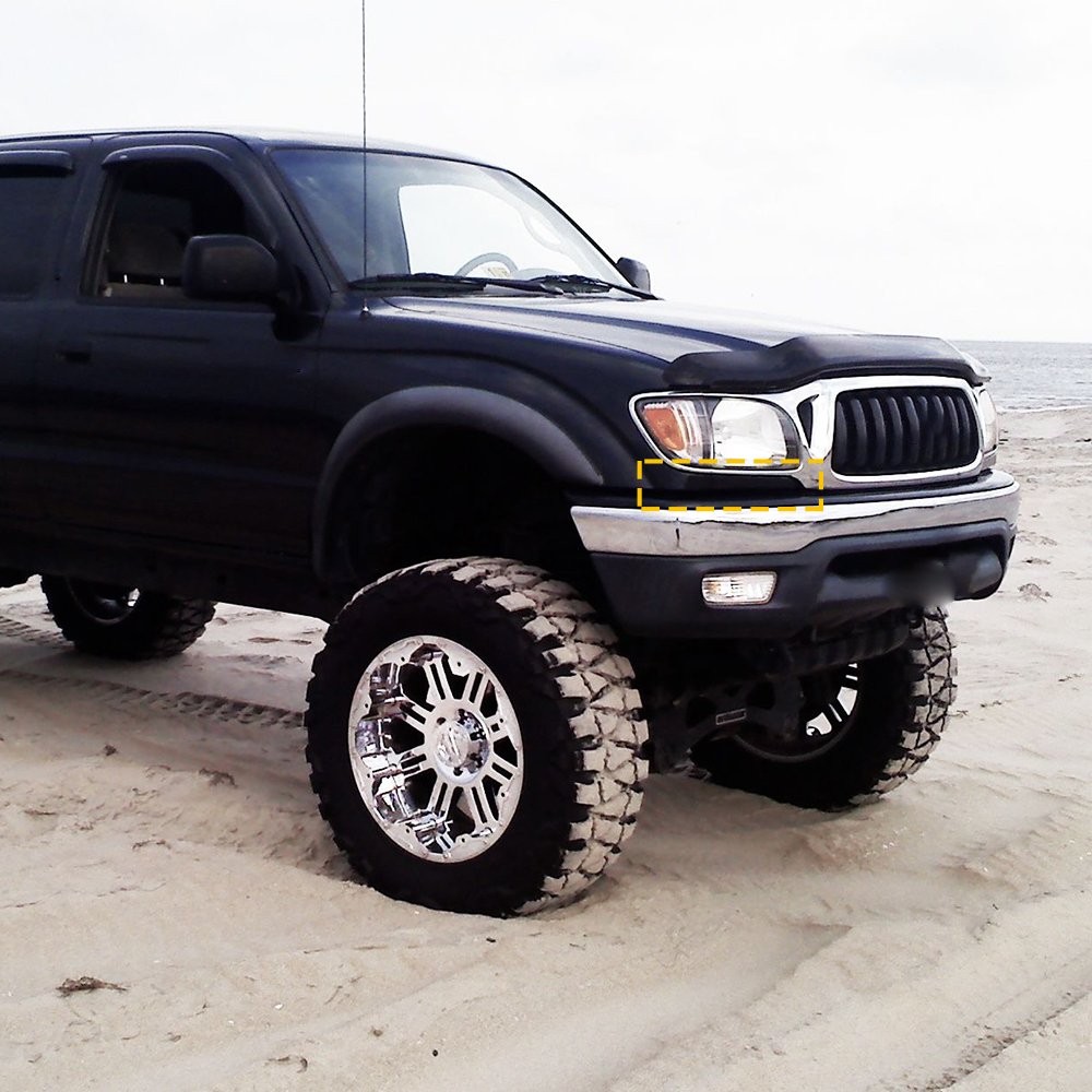 L&R For Toyota Tacoma 2001-2004 Front Bumper Grille Headlight Filler Trim Panels