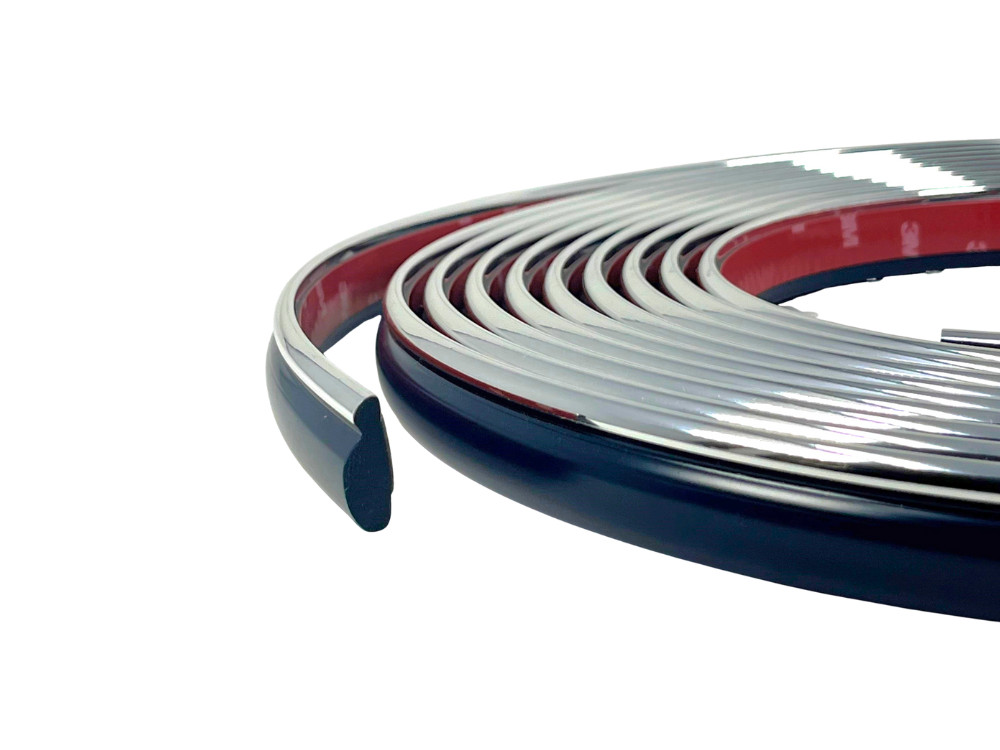 Vintage Style 7/8″ Dark Blue & Chrome Side Body Molding for Chevy Caprice