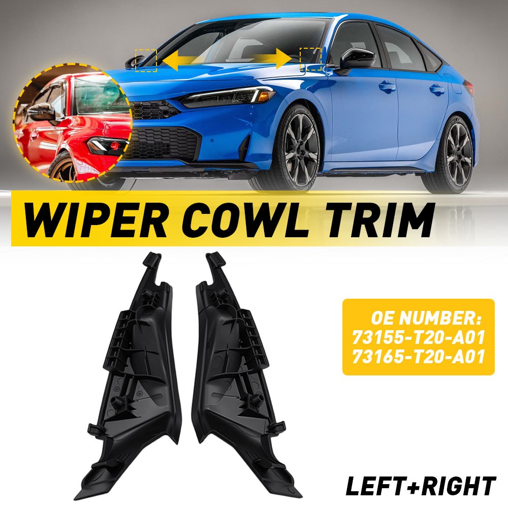 For 2022-2025 Honda Civic Windshield Wiper Cowl Hinge Cover Panel 73165-T20-A01