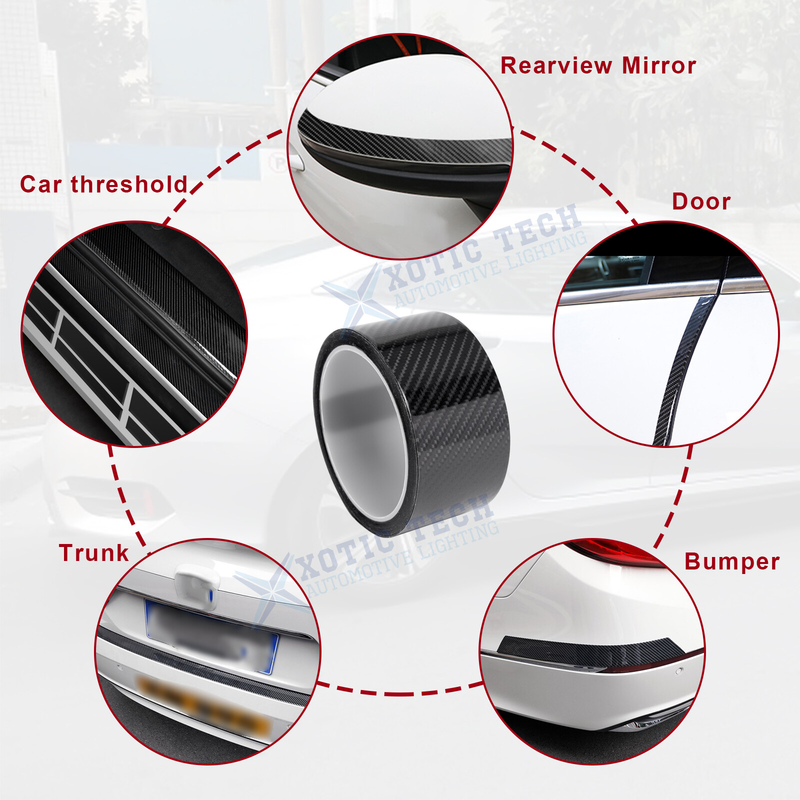 Door Side Sikrt Bumper Hood Body Protect PVC Decal Sticker For Subaru WRX STI