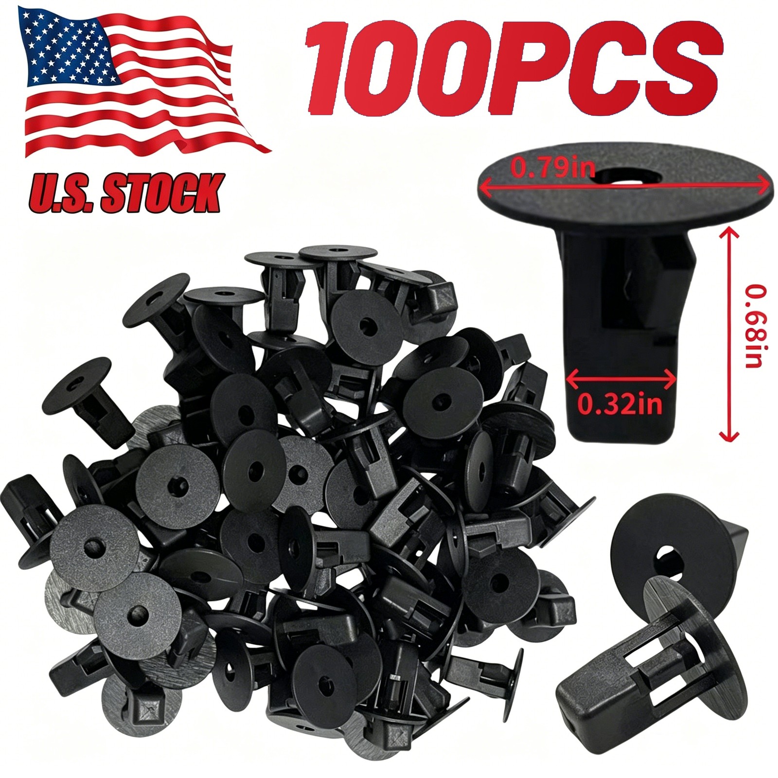 K100PcsBeautiful Fender Liner Screw Grommet Clips For Toyota Lexus 90189-06013