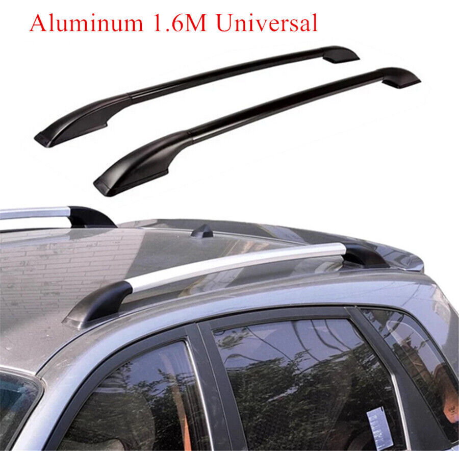 Black Decorative Roof Rack Aluminum Alloy Side Bars Rails For MPV SUV hatchback