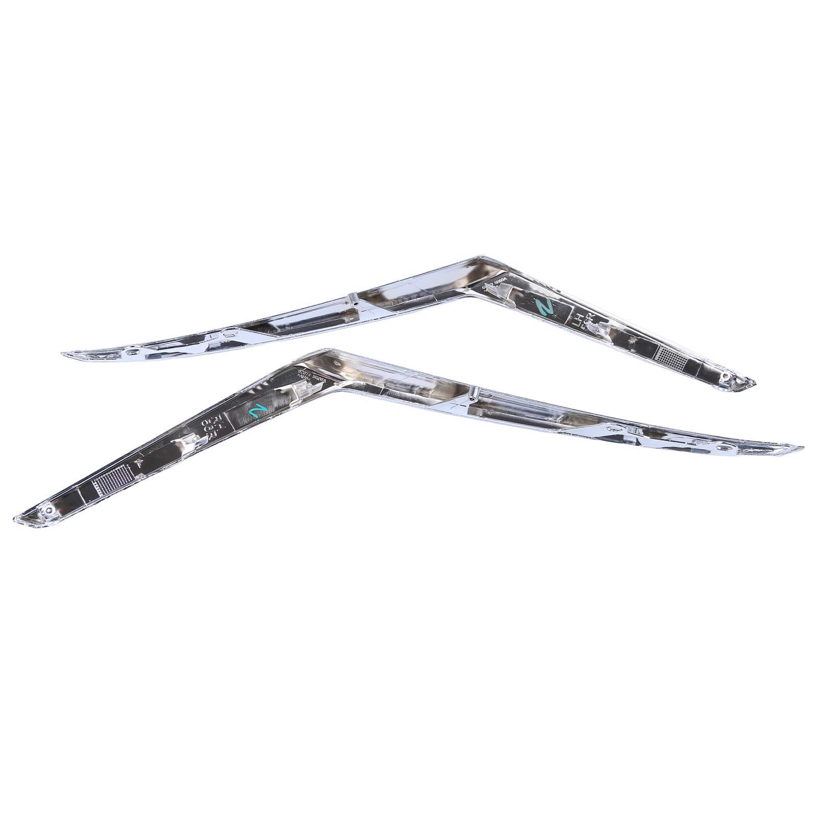 3X For 2021-2024 Nissan Kicks S SV Left Right Lower Front Bumper Chrome Molding