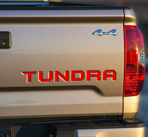 RED Tailgate Insert Letters Decal Vinyl Stickers for Toyota Tundra 2014-2021 New