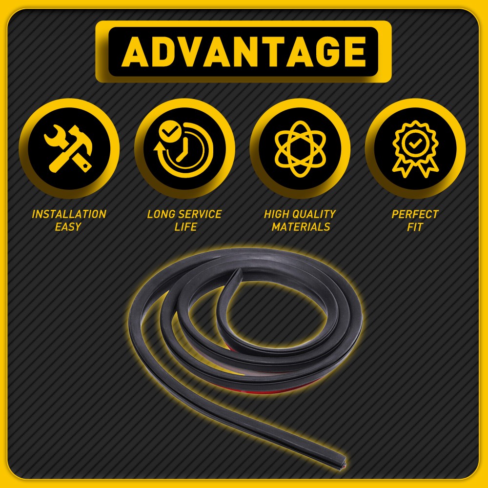Rubber Seal Strip Trim For Car 1.8M Front Windshield Plastic Panel HOOD 0.70inch
