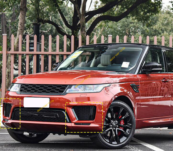Replace For 2018-2022 Range Rover Sport Black Front Fog Light Frame Cover 4PCS