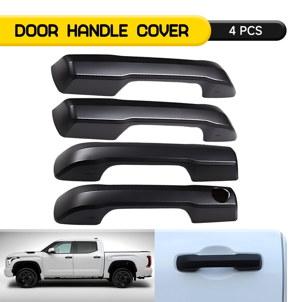 For 2022-23 2024 Toyota Tundra Left Right Outside Door Handle Covers Matte Black