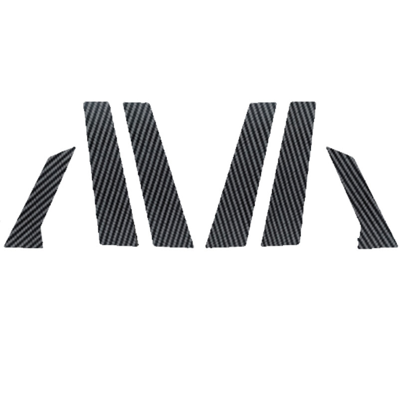 6x Window B Pillar Post Carbon Fiber Sticker Cover For Audi A3 Sedan 2021-2024