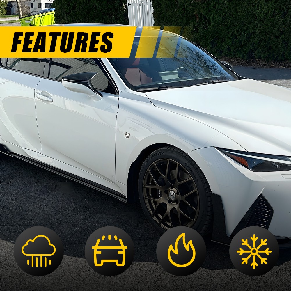 Chrome Delete Precut Vinyl Wrap Overlay Gloss Black For Lexus IS 2021-25 1-5SET
