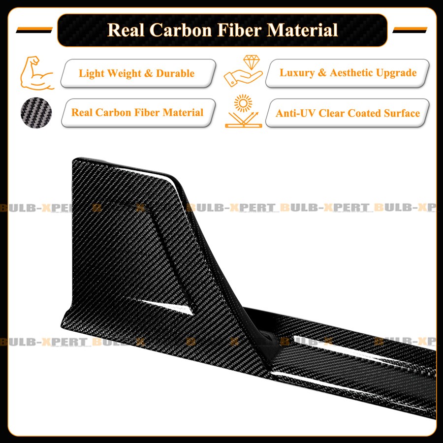 For 2023-26 BMW G87 M2 CTM Winglet Style Real Carbon Fiber Side Skirt Extension