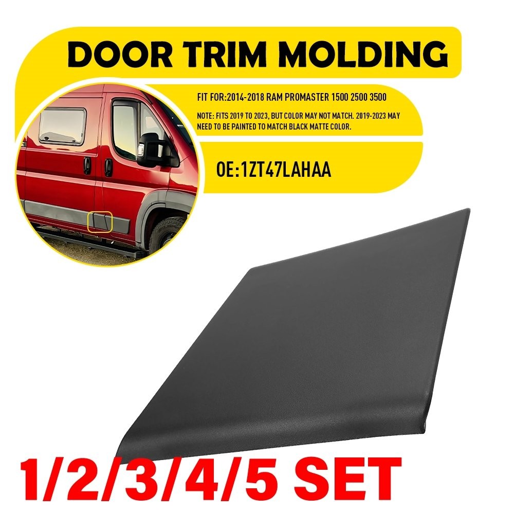 B Pillar Trim For 14-18 Ram ProMaster Door Molding Cover Front Right Side 1-5SET