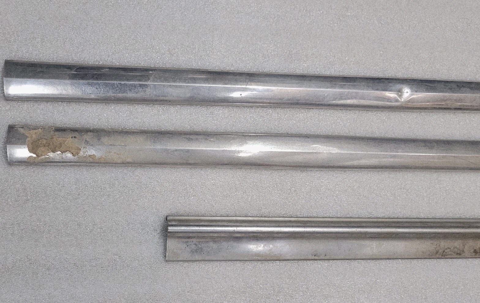 Lot of 3 Packard Exterior Chrome Trim Stainless Steel Trim Unknown Year 1950s?