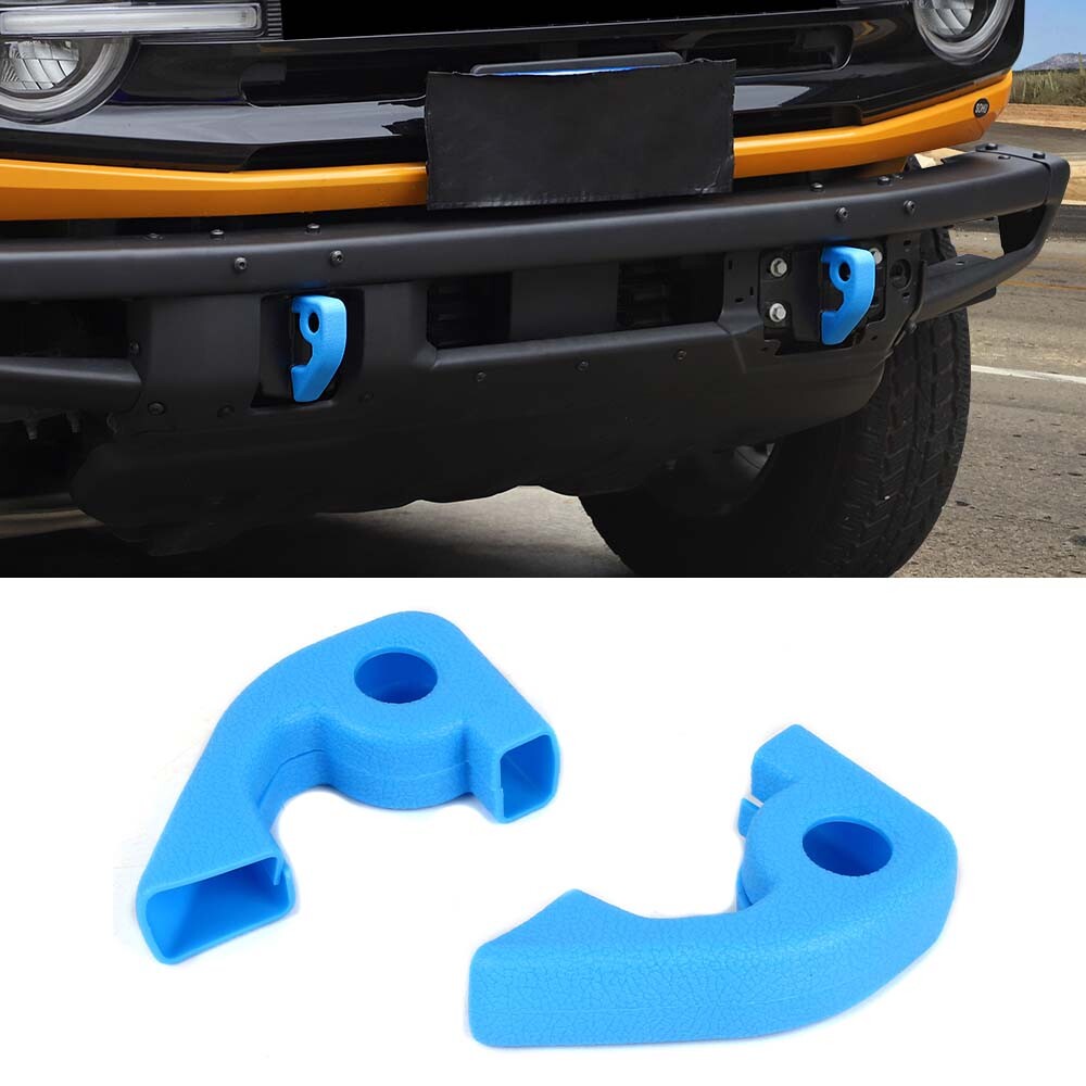 2Pcs Front Bumper Tow Hook Cover Trim Protector Shell Trim For Ford Bronco 2021+