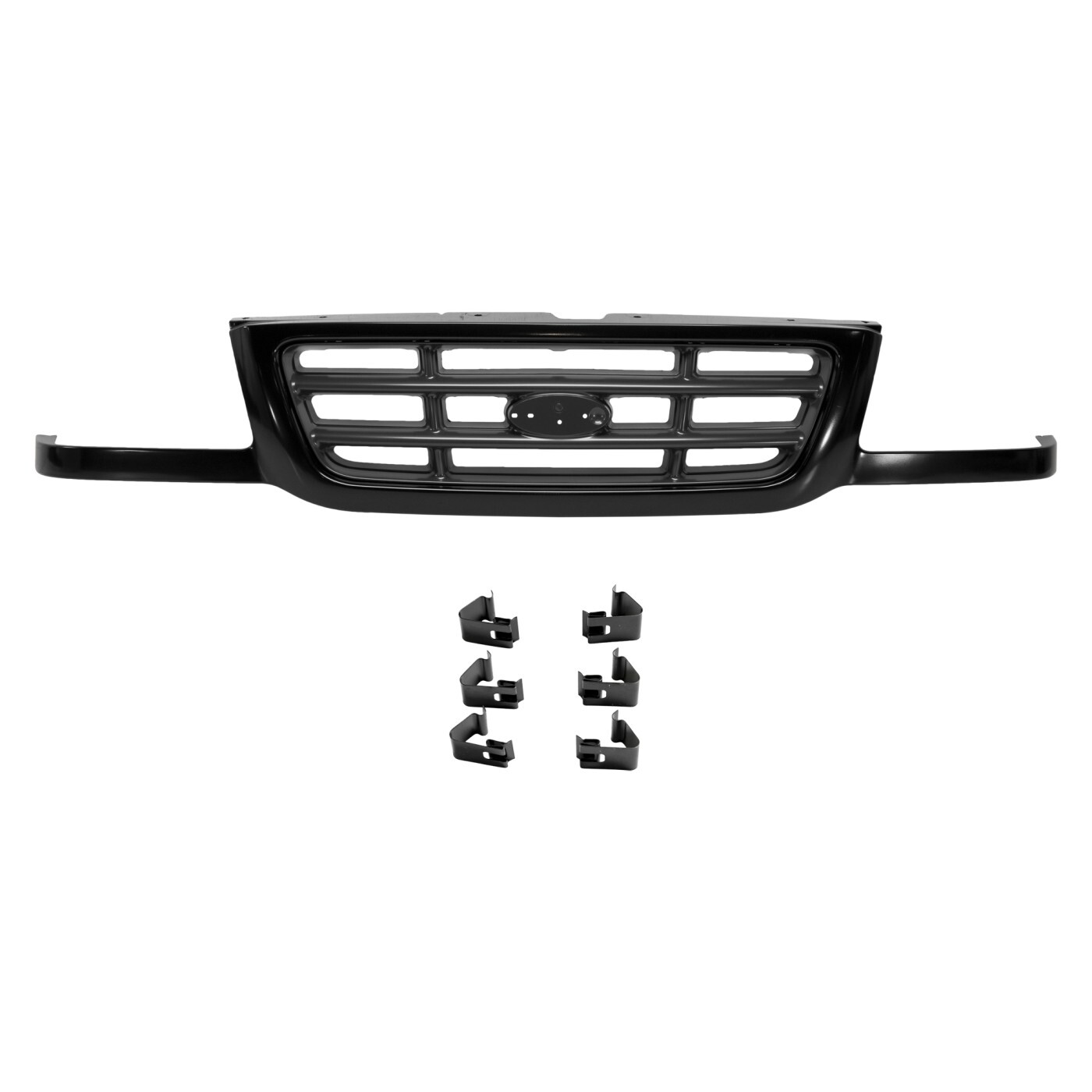 Grille For 2001-2003 Ford Ranger Black Plastic
