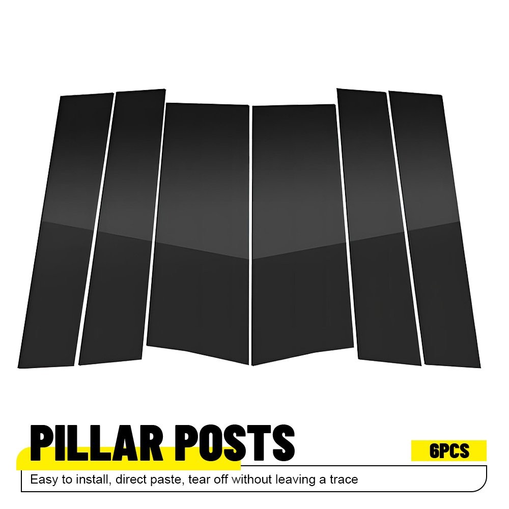 6X For Honda Odyssey 2011-2017 North America Version Pillar Post Trim Black EAH