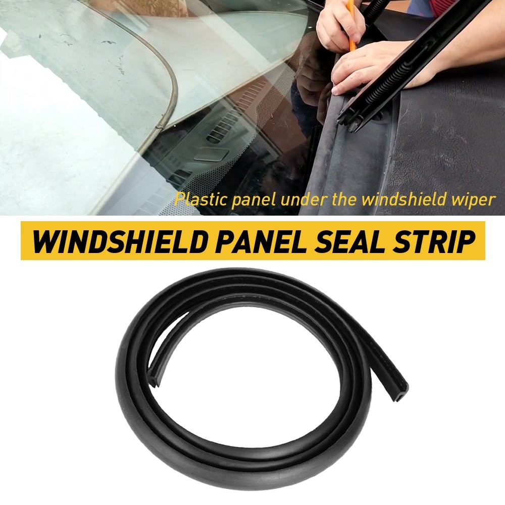 1.8m H-type Seal Rubber Strip Mount On Panel Plastic Under Windshield Wiper EOOK