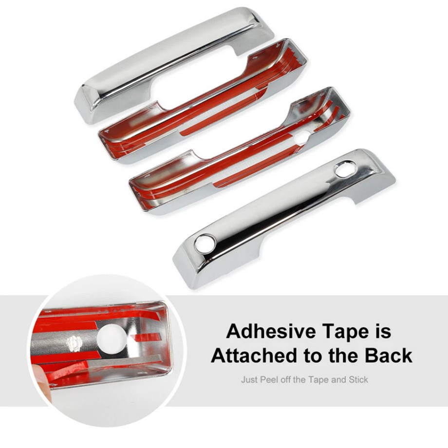 For Ford Bronco 2021-2026 ABS Chrome Exterior Side Door Handles Cover Trim 5PCS