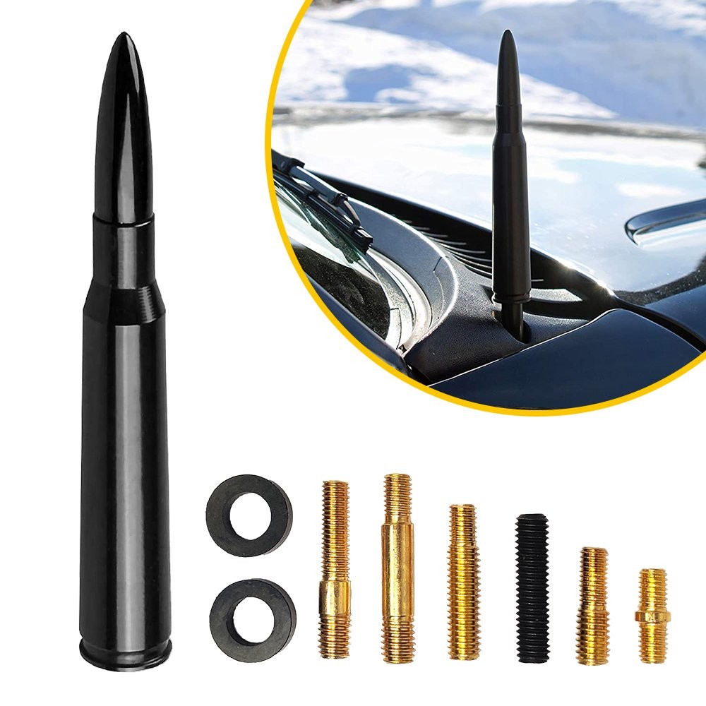 BULLET ANTENNA 50 CAL BLACK for CHEVROLET SILVERADO 1500/2500/3500/GMC SIERRA US