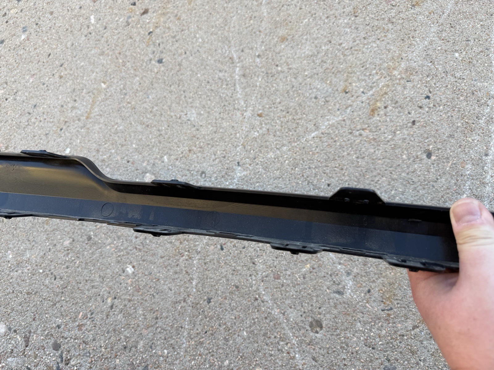 2022-2025 Rivian R1S Rear Bumper Center Moulding Gunmetal Finish Strip Trim OEM