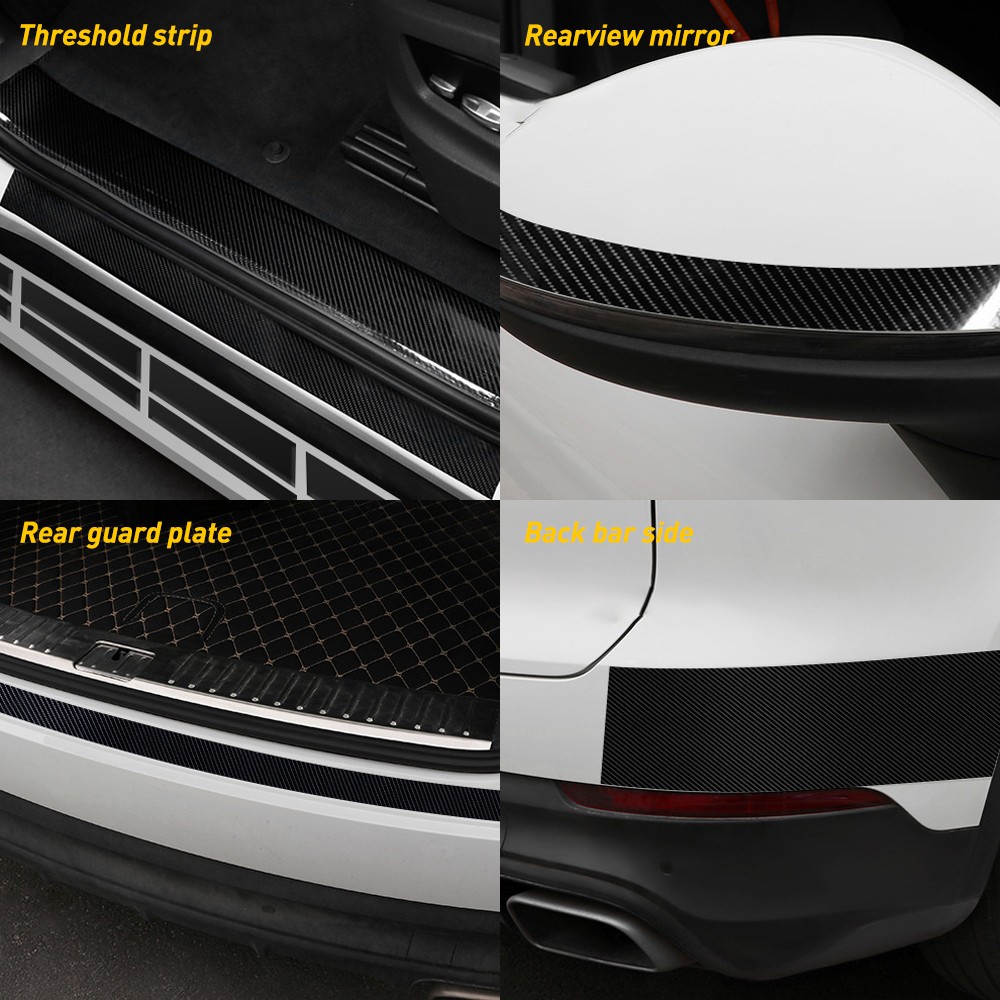 10FT Anti-Scratch Adhesive Strip Door Edge Guard Protector Strip Carbon Fiber