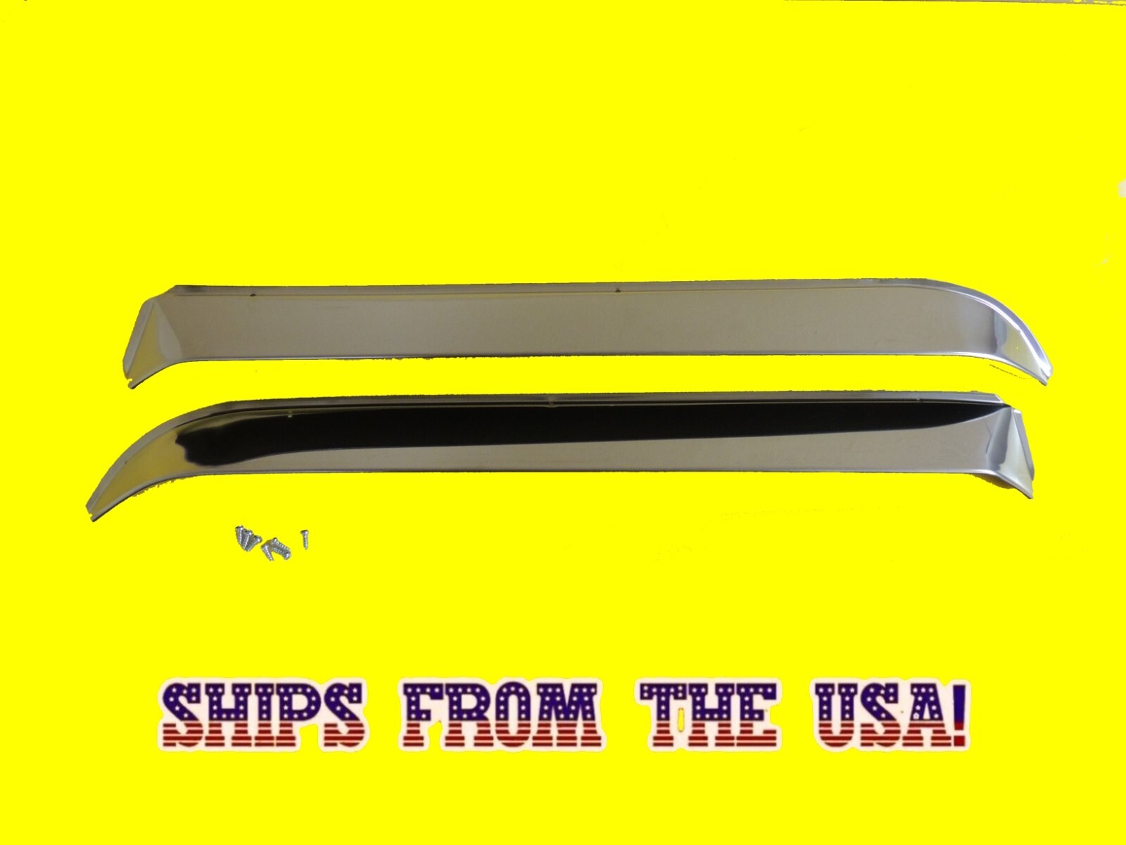 Stainless Door Window Visor Ventshade Kit For 73 87 Chevy GMC Truck 1973 1987
