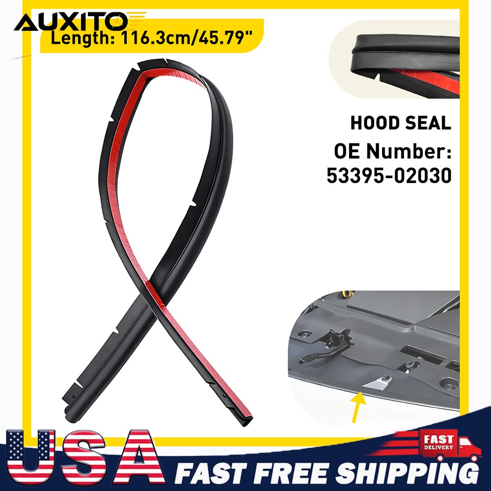 Back Engine Hood Cover Seal Molding Strip For 2007-2013 Toyota Corolla Rubber