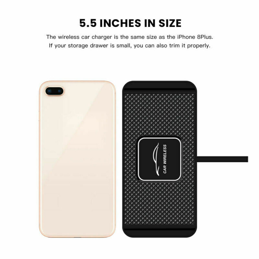 Car Fast Charger Pad For Apple iPhone Samsung Auto Dashboard Holder Accessories