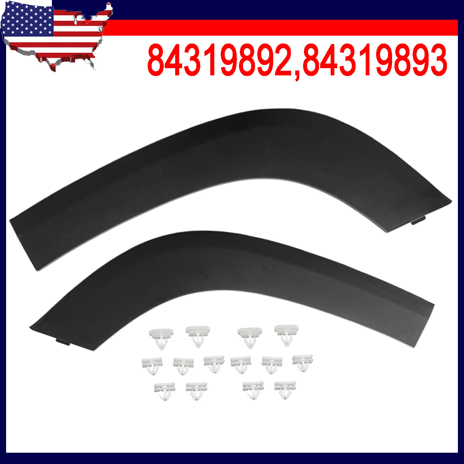 New 2Pcs Rear Left＆Right Side Wheel Opening Molding For GMC Terrain 2018-2024