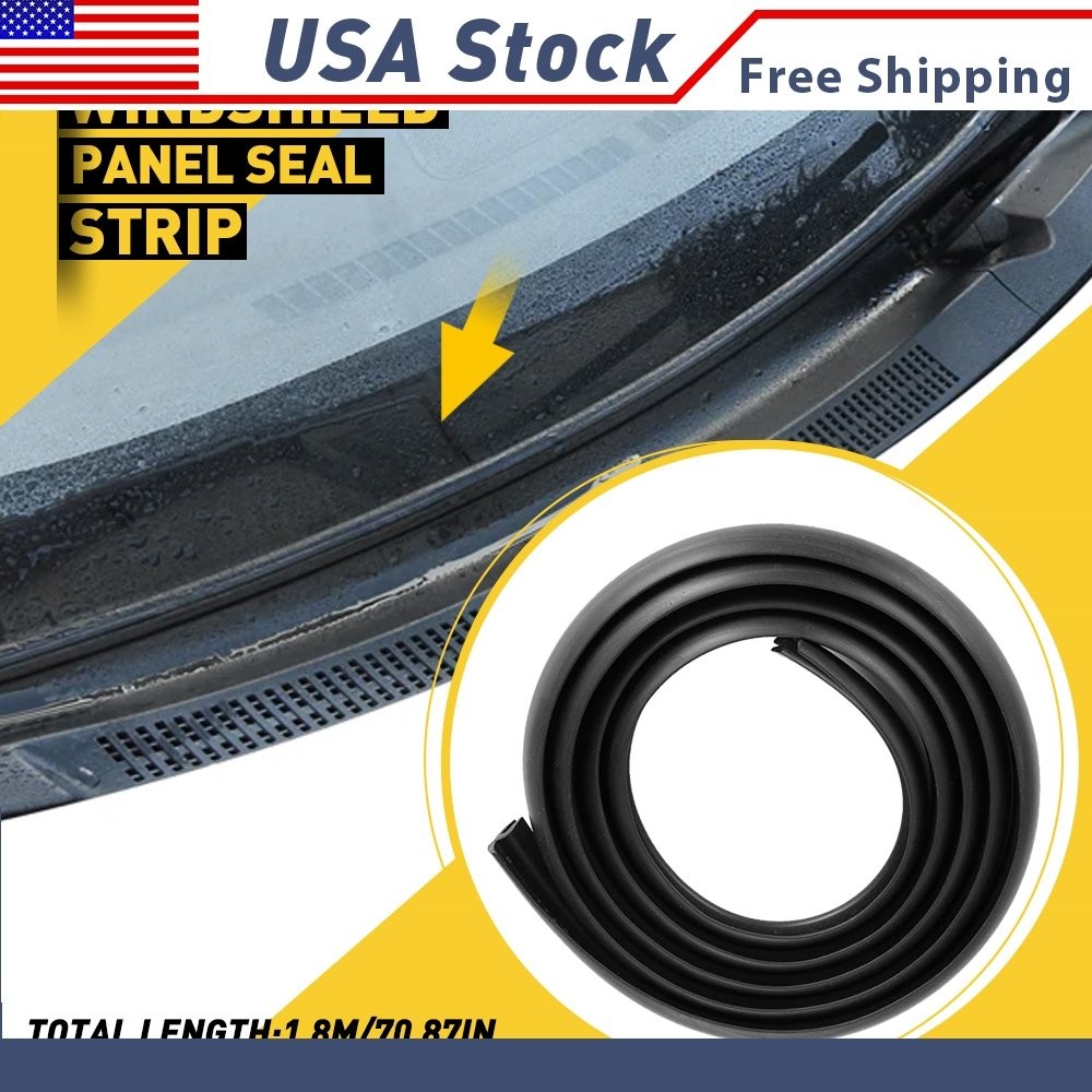 Rubber Seal Strip Trim For Car 1.8M Front Windshield Plastic Panel HOOD 0.70inch