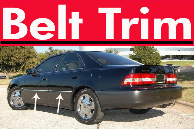 For Lexus ES300 Flexible Chrome Body Side Molding Trim Kit 1997-2001