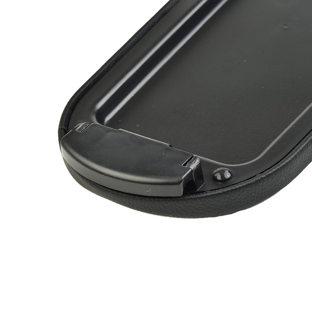 Interior Armrest Cover Inner Black PU Leather Auto ABS Plastic 1999-2005