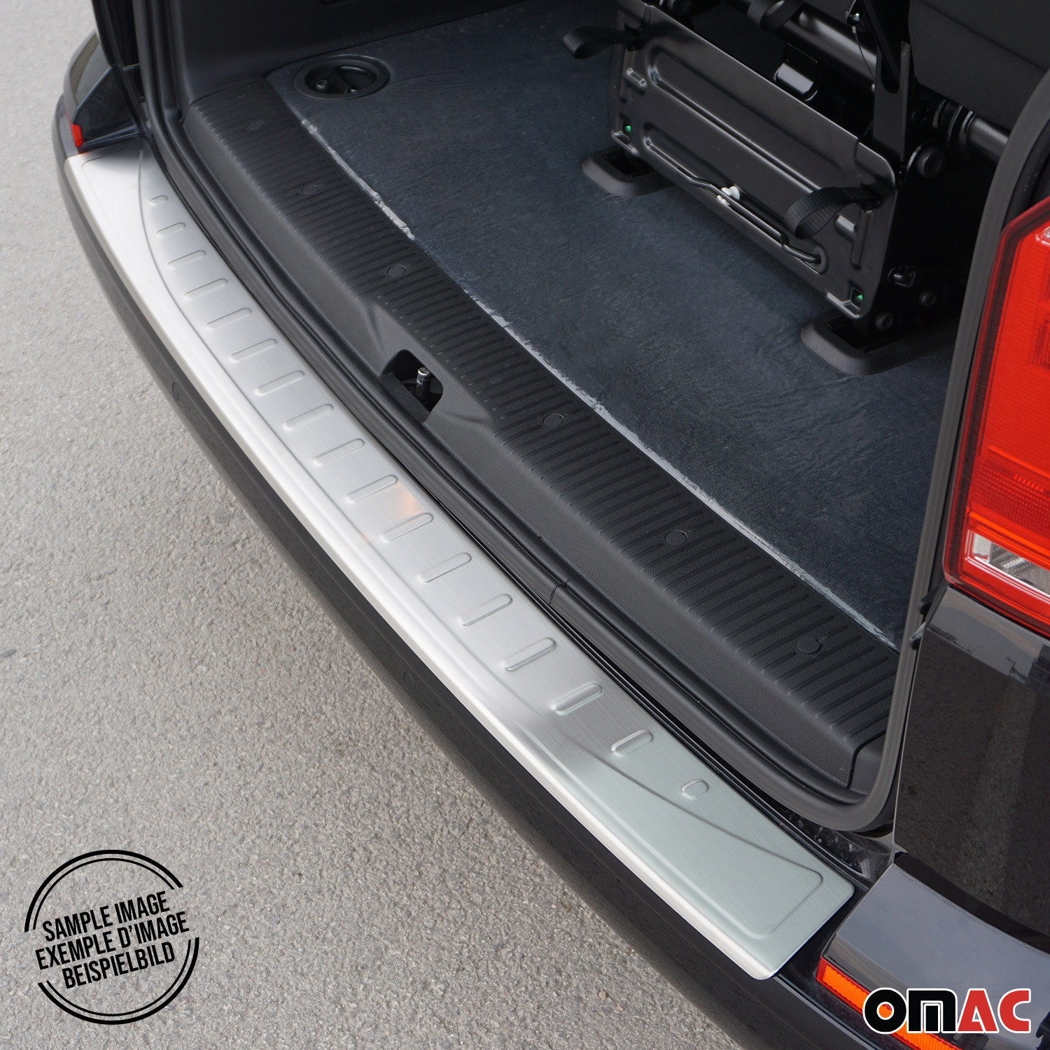 Rear Bumper Sill Cover Protector Guard for VW Eurovan 1992-2003 Brushed