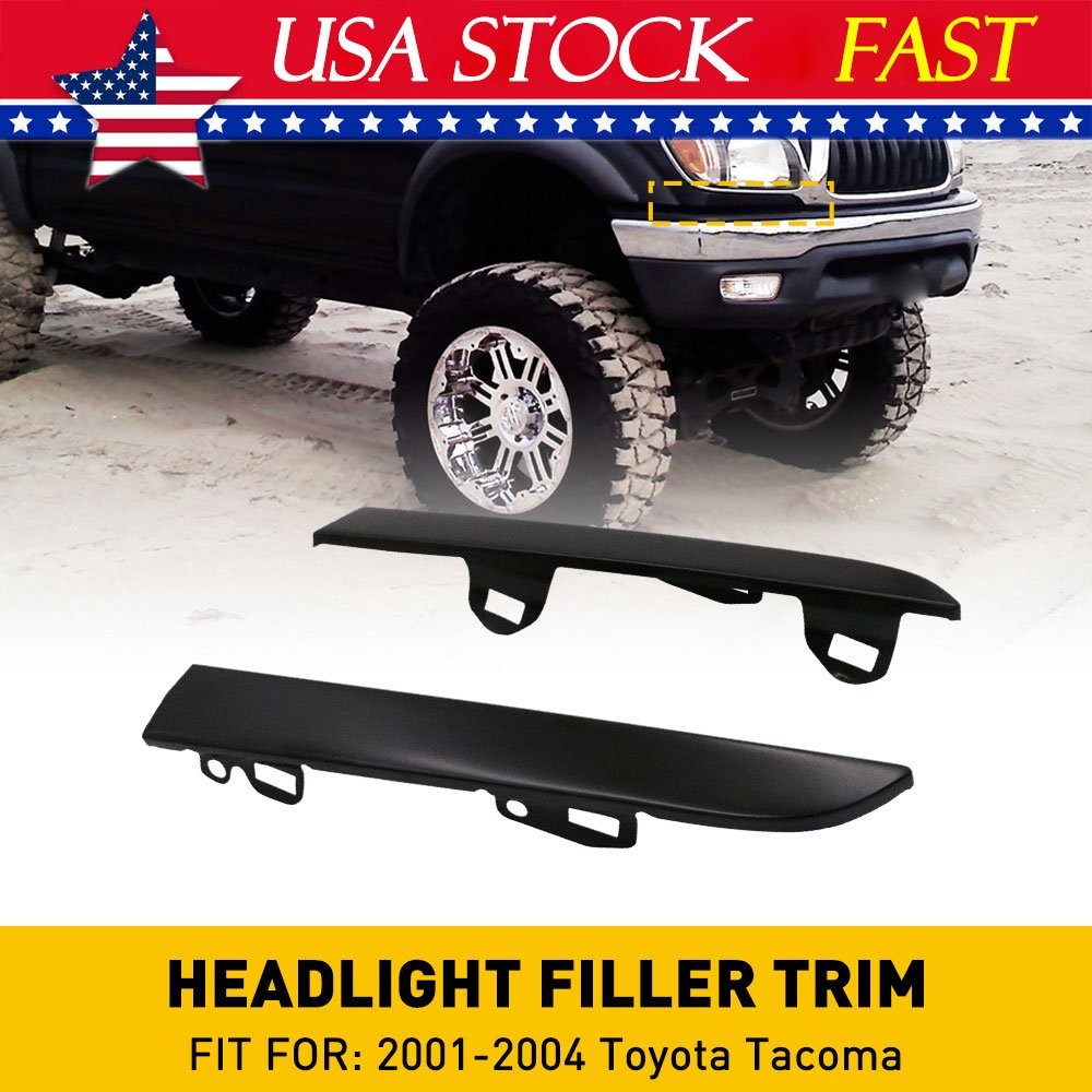 L&R For Toyota Tacoma 2001-2004 Front Bumper Grille Headlight Filler Trim Panels