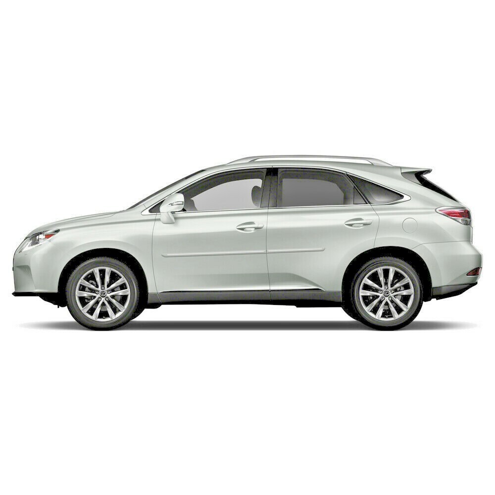 For: Lexus RX 2010-2015 Painted Body Side Moldings w/ Chrome Inserts #CF-RX